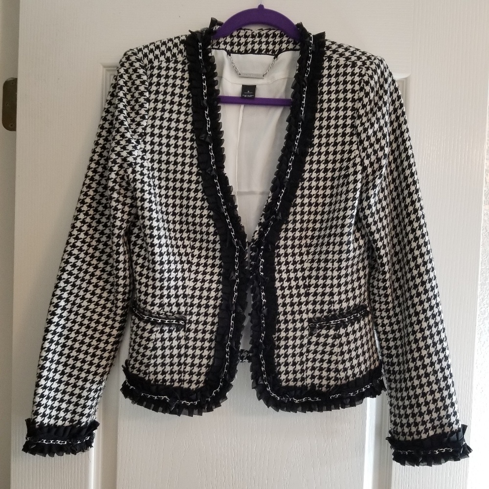 White House Black Market Houndstooth Jacket